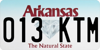 AR license plate 013KTM