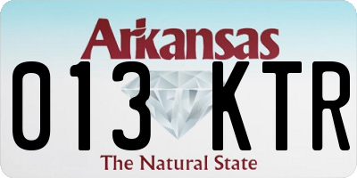 AR license plate 013KTR
