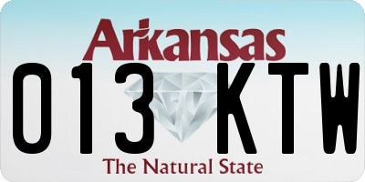 AR license plate 013KTW