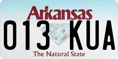 AR license plate 013KUA