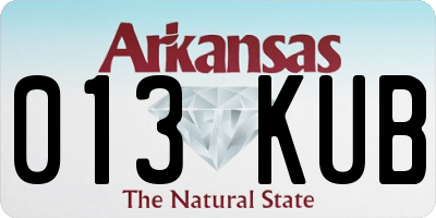AR license plate 013KUB