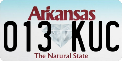 AR license plate 013KUC