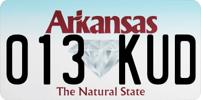 AR license plate 013KUD