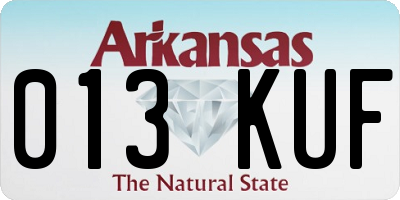AR license plate 013KUF