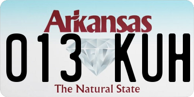 AR license plate 013KUH