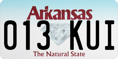 AR license plate 013KUI