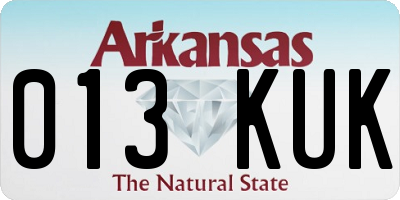 AR license plate 013KUK