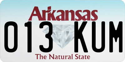 AR license plate 013KUM