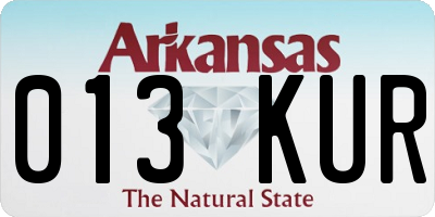 AR license plate 013KUR