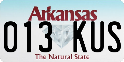 AR license plate 013KUS