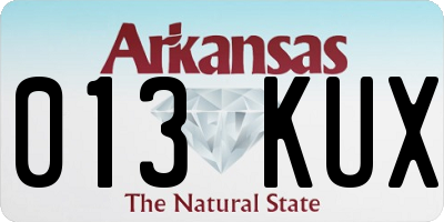 AR license plate 013KUX