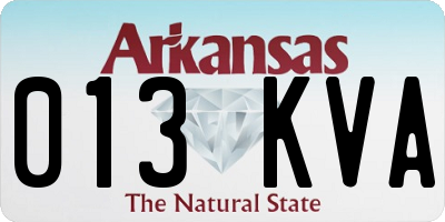 AR license plate 013KVA