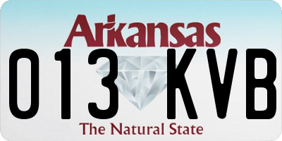 AR license plate 013KVB