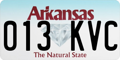 AR license plate 013KVC