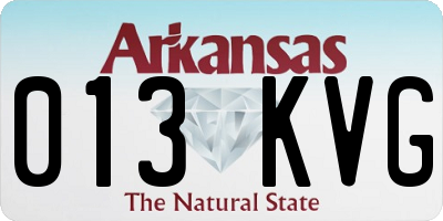 AR license plate 013KVG