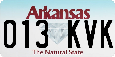 AR license plate 013KVK