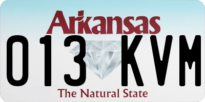 AR license plate 013KVM