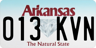 AR license plate 013KVN