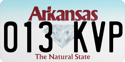 AR license plate 013KVP