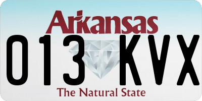 AR license plate 013KVX
