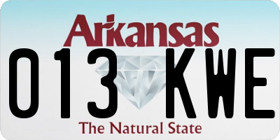 AR license plate 013KWE