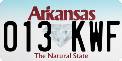 AR license plate 013KWF