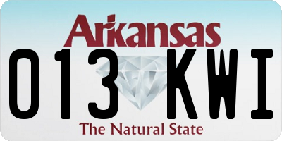 AR license plate 013KWI