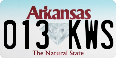 AR license plate 013KWS