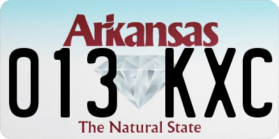 AR license plate 013KXC