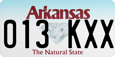AR license plate 013KXX