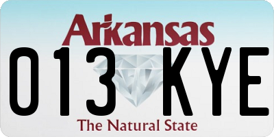 AR license plate 013KYE