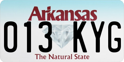 AR license plate 013KYG