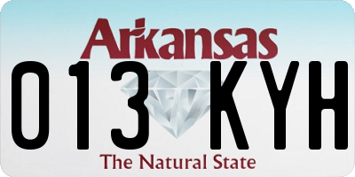 AR license plate 013KYH