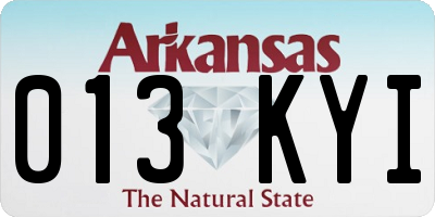 AR license plate 013KYI