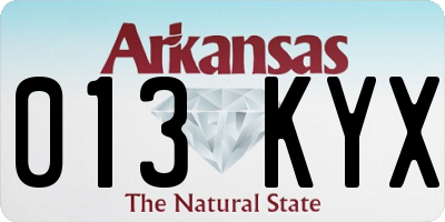 AR license plate 013KYX