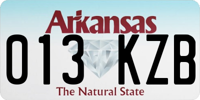 AR license plate 013KZB