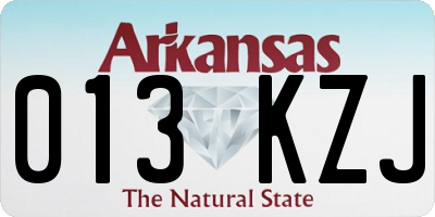 AR license plate 013KZJ