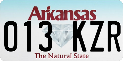 AR license plate 013KZR