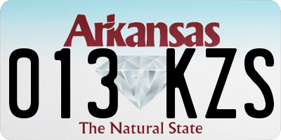 AR license plate 013KZS