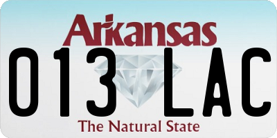 AR license plate 013LAC