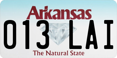 AR license plate 013LAI