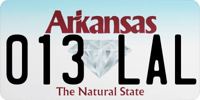 AR license plate 013LAL