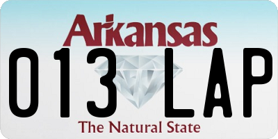 AR license plate 013LAP