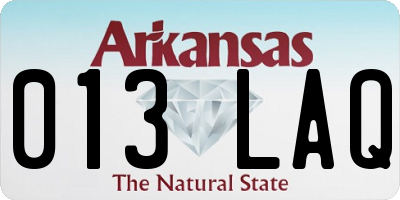 AR license plate 013LAQ