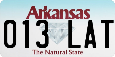 AR license plate 013LAT