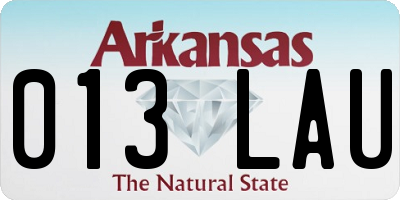 AR license plate 013LAU