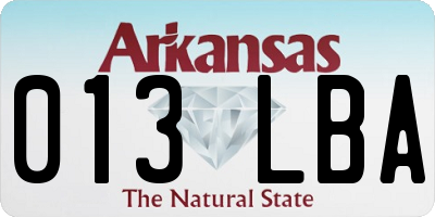 AR license plate 013LBA