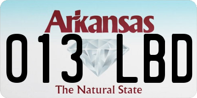 AR license plate 013LBD