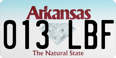 AR license plate 013LBF