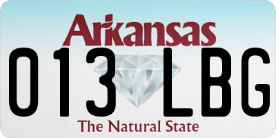 AR license plate 013LBG